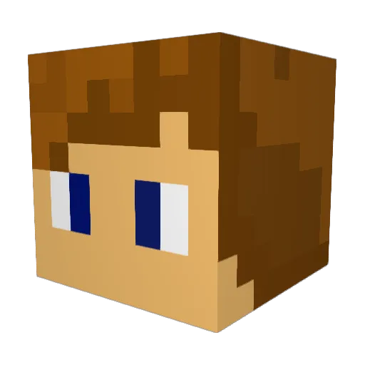 Jenscvdb Minecraft avatar head, 3D render