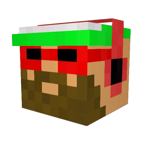 Jensele Minecraft avatar head, 3D render