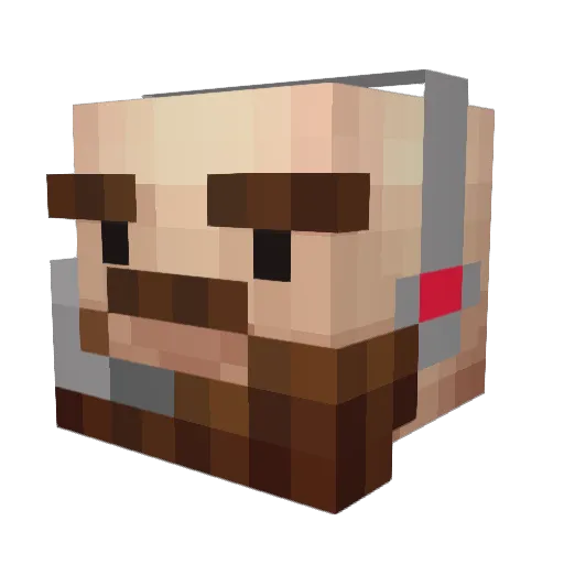 Jensen8333 Minecraft avatar head, 3D render