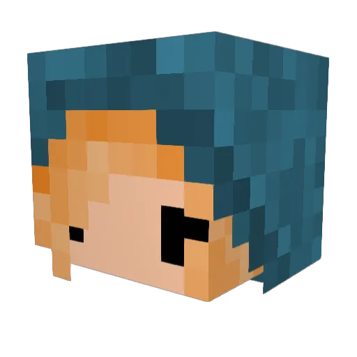 Jenski Minecraft avatar head, 3D render