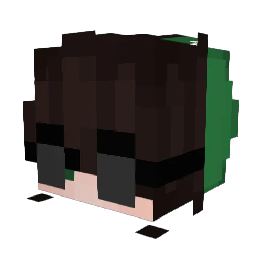Jenson1 Minecraft avatar head, 3D render