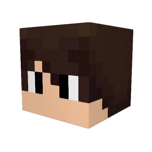 Jensou Minecraft avatar head, 3D render