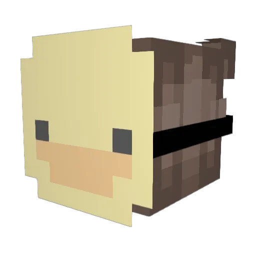 Jenspoon01 Minecraft avatar head, 3D render