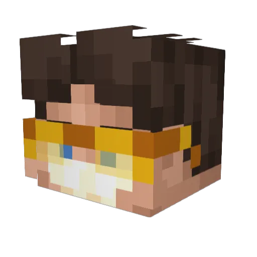Jenss Minecraft avatar head, 3D render