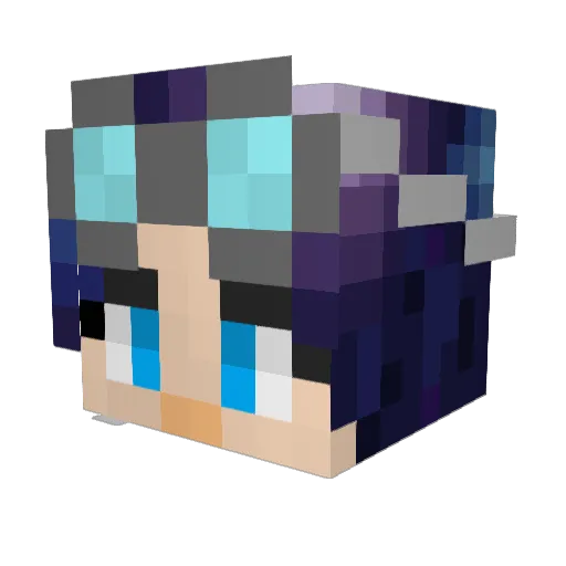 JentheGeek Minecraft avatar head, 3D render