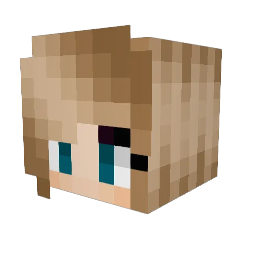 Jenuaryy Minecraft avatar head, 3D render