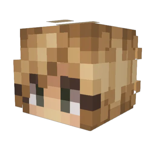 Jenuel Minecraft avatar head, 3D render