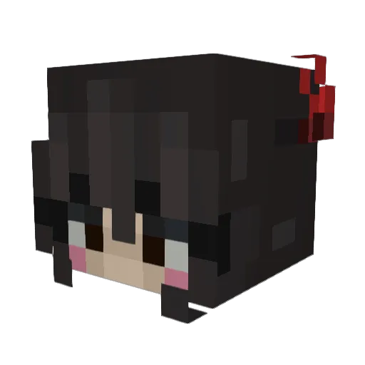 Jenukis Minecraft avatar head, 3D render