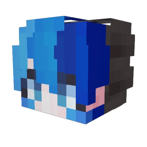 Jenyu7 Minecraft avatar head, 3D render