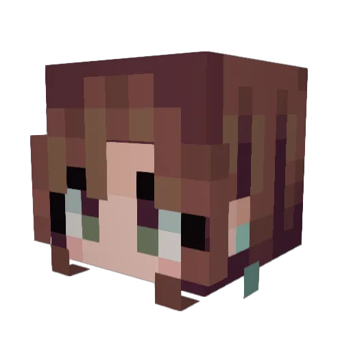 Jenzcomics Minecraft avatar head, 3D render