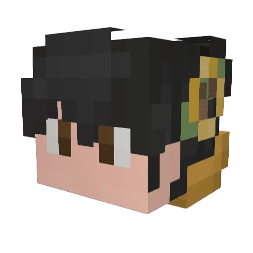 JenzelFreeman Minecraft avatar head, 3D render