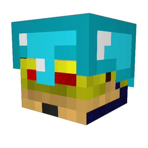 Jenzinho Minecraft avatar head, 3D render