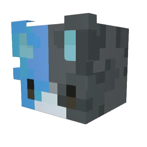 Jeo7 Minecraft avatar head, 3D render