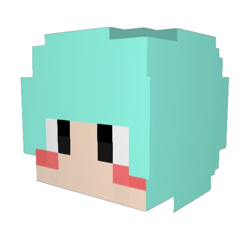 JeocK_ Minecraft avatar head, 3D render