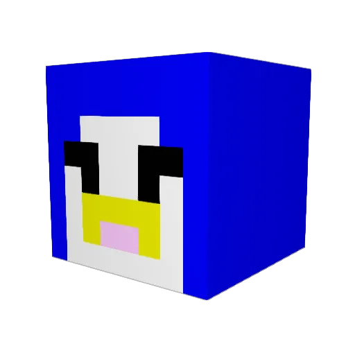 JeonGok Minecraft avatar head, 3D render