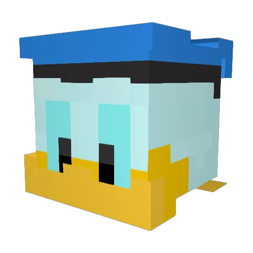 JeonMunGa Minecraft avatar head, 3D render