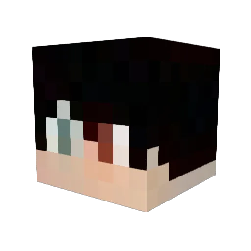 JeonNat Minecraft avatar head, 3D render