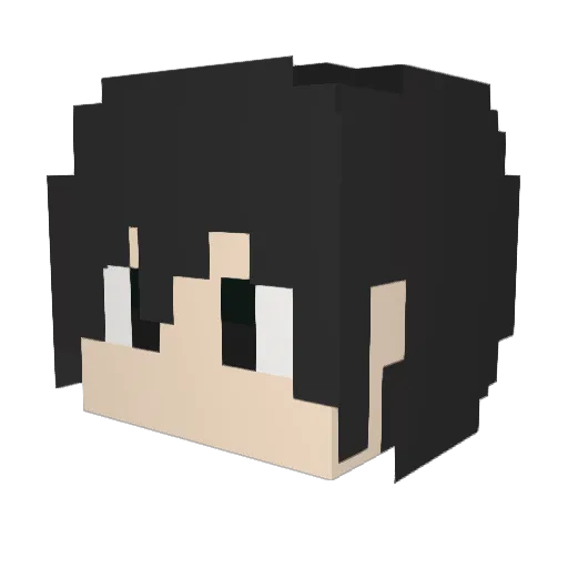 Jeon_Sae Minecraft avatar head, 3D render