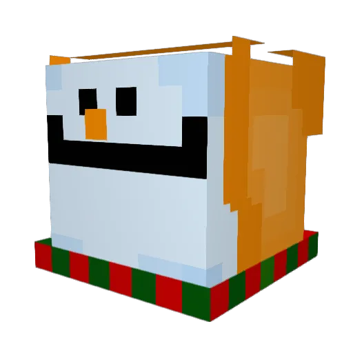 Jeong00_ Minecraft avatar head, 3D render