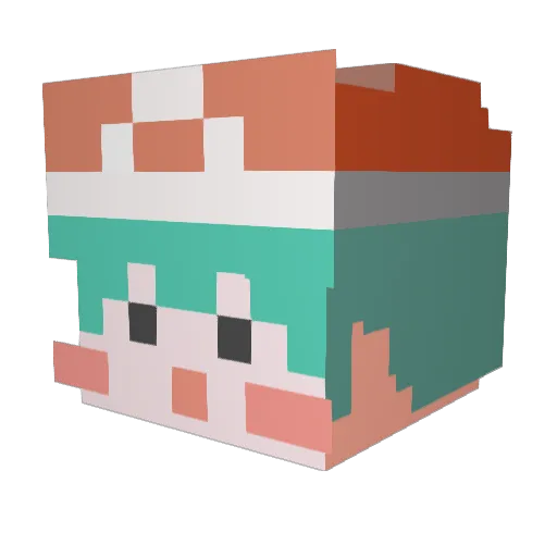 JeongGuz_ Minecraft avatar head, 3D render