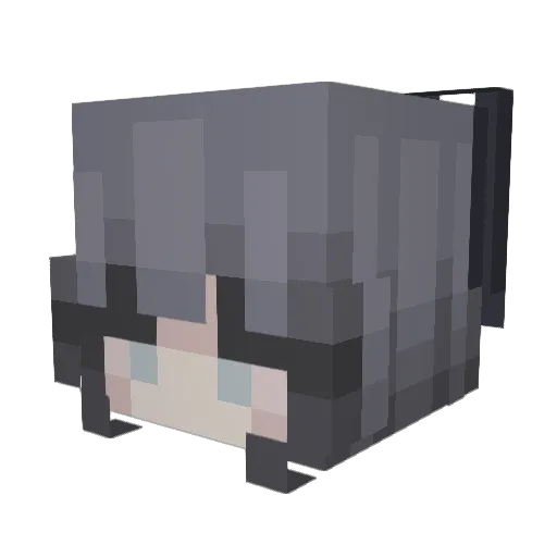 JeongSuan Minecraft avatar head, 3D render