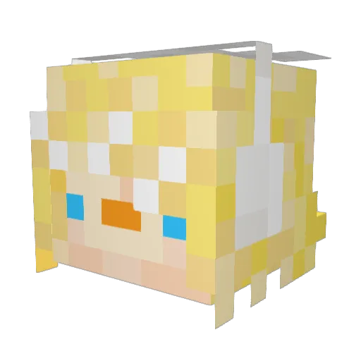 Jeong_Chan Minecraft avatar head, 3D render
