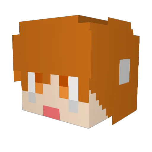 Jeong_sin_ Minecraft avatar head, 3D render