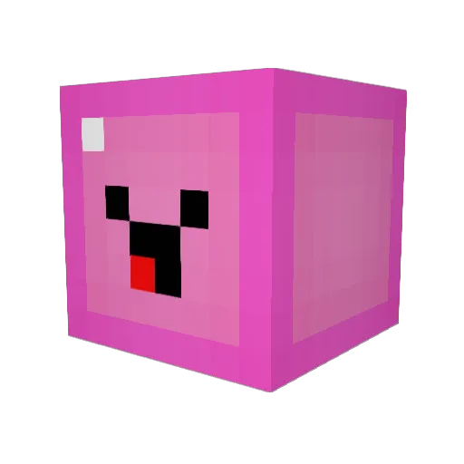 Jeongsu Minecraft avatar head, 3D render