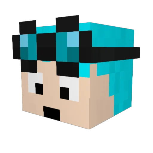 Jepedee Minecraft avatar head, 3D render