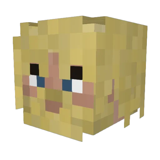 Jeppan24 Minecraft avatar head, 3D render