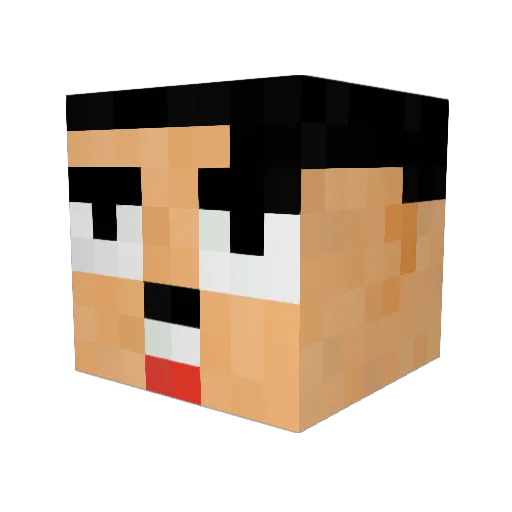 Jeppekung Minecraft avatar head, 3D render