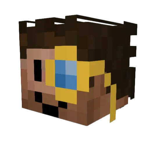 Jeppiedepeppie Minecraft avatar head, 3D render