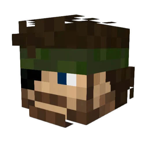 JeppyXD Minecraft avatar head, 3D render
