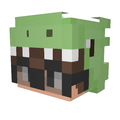 Jept_rawr Minecraft avatar head, 3D render