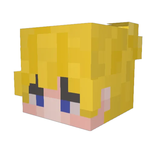 Jeptember Minecraft avatar head, 3D render