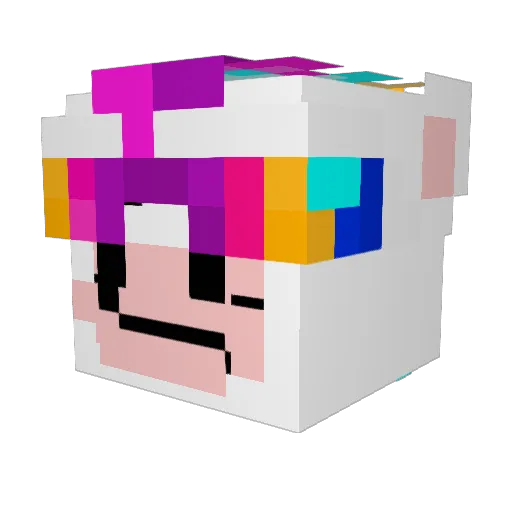 Jepten Minecraft avatar head, 3D render