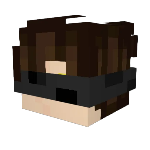 Jeqxstr Minecraft avatar head, 3D render