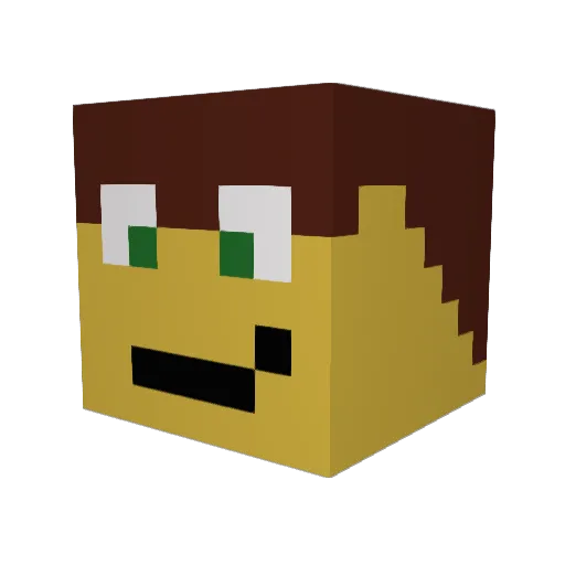 JerBerri Minecraft avatar head, 3D render