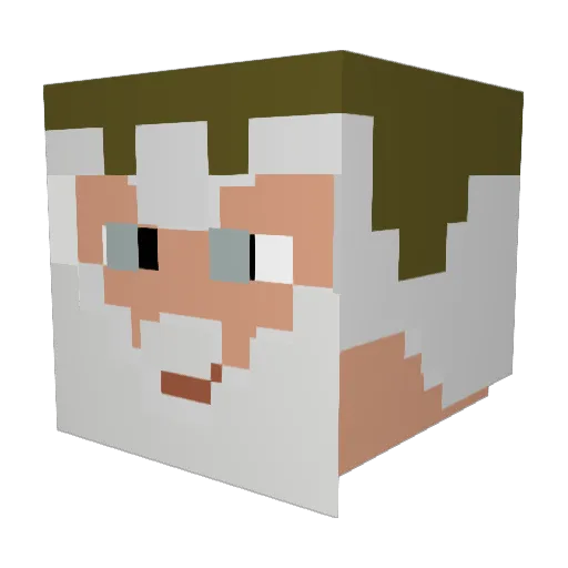 JerTi160 Minecraft avatar head, 3D render