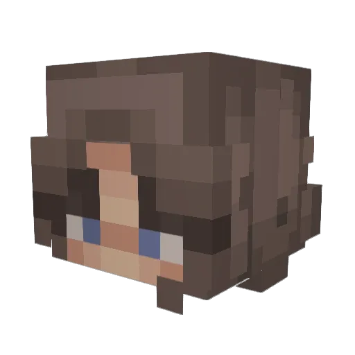 JeraTrend Minecraft avatar head, 3D render