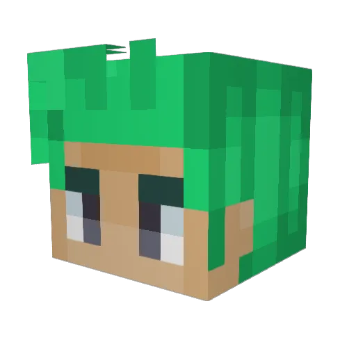 Jeramal Minecraft avatar head, 3D render