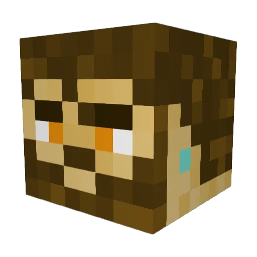 Jerbbins Minecraft avatar head, 3D render