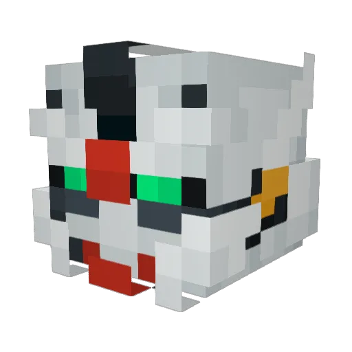 Jercia Minecraft avatar head, 3D render