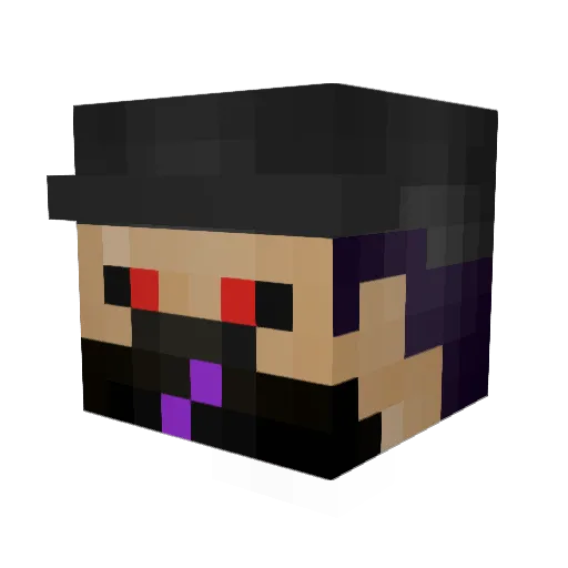 Jerdanu Minecraft avatar head, 3D render