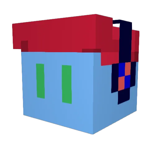 JereMania Minecraft avatar head, 3D render