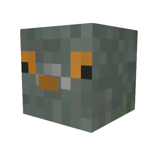 Jerebarz Minecraft avatar head, 3D render