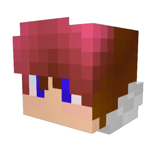 Jereimi Minecraft avatar head, 3D render