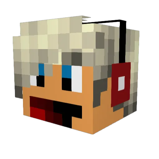 Jerem1726 Minecraft avatar head, 3D render