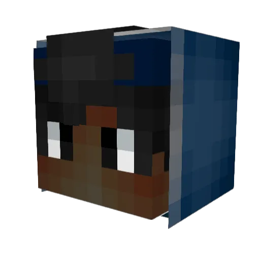 Jerem974 Minecraft avatar head, 3D render