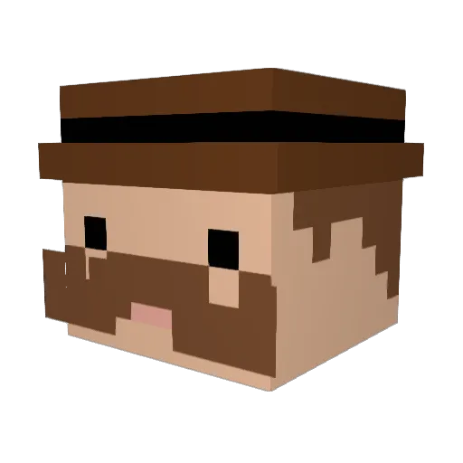 JeremieMolette Minecraft avatar head, 3D render
